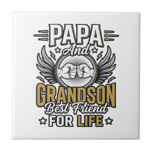 Carreau Conception de chemise Papa et petit-fils meilleurs