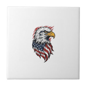 Carreau Conception de chemise vectorielle aigle patriotiqu
