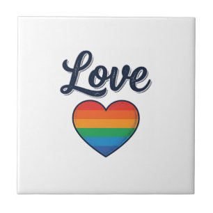 Carreau Conception de chemise vectorielle Love Rainbow Hea