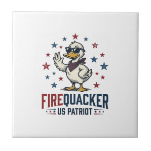 Carreau Conception de chemise vintage de canard patriotiqu