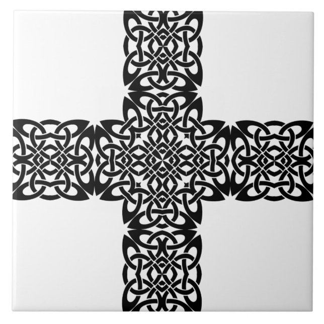Carreau Conception de croix d'art sombre (Devant)