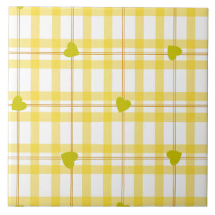 Carreau Conception de design aquarelle jaune citron et coe