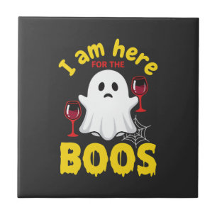 Carreau Conception de fantôme de vin d'Halloween Boos