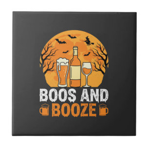 Carreau Conception de fête de boisson et de fantômes d'Hal