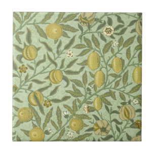 Carreau Conception de fruit de grenade de William Morris