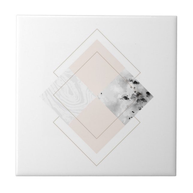 Carreau Conception de marbre géométrique (Devant)