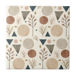 Carreau Conception de motif botanique géométrique boho 385