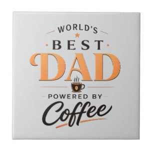 Carreau Conception de papa amateur de café drôle