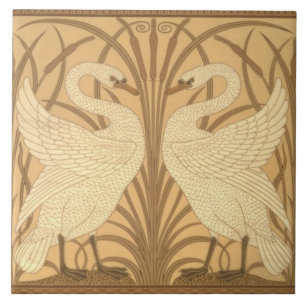 Carreau Conception de papier peint de cygne
