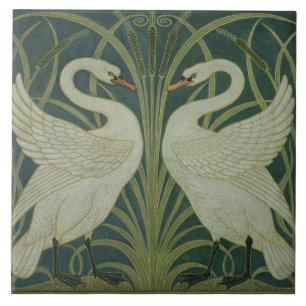 Carreau Conception de papier peint de "cygne, de