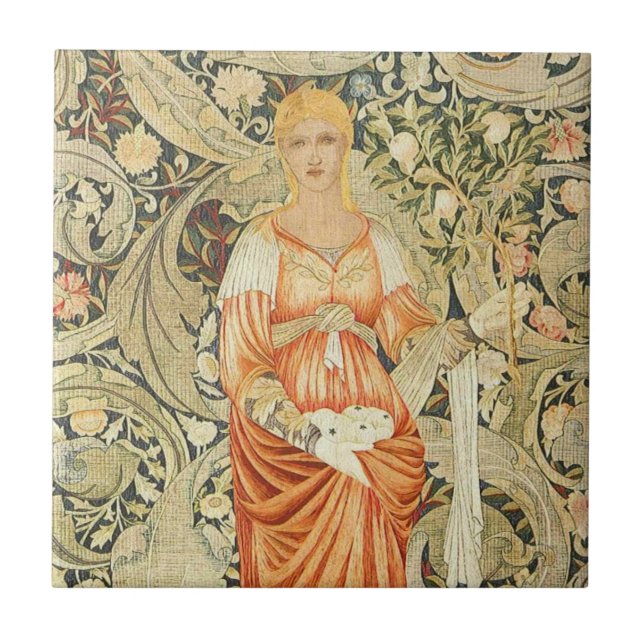 Carreau Conception de papier peint de William Morris sur (Devant)
