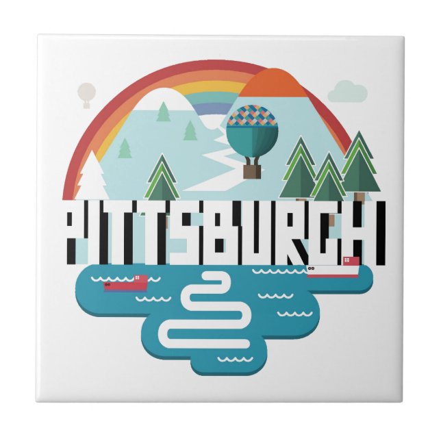 Carreau Conception de Pittsburgh, paysage urbain de la (Devant)