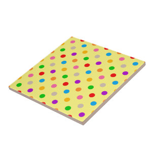 Carreau Conception de points colorés arc-en-ciel de couleu