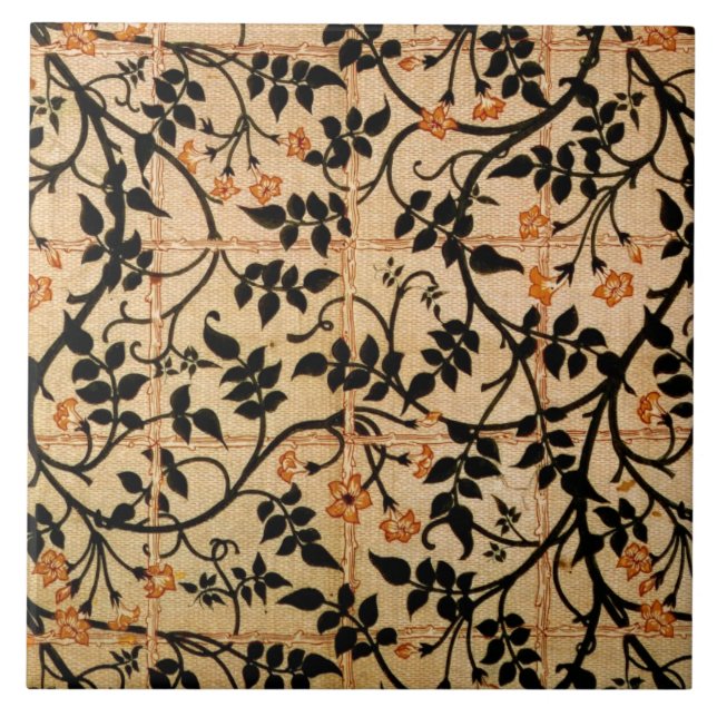 Carreau Conception de rideau en traînée de jasmin, 1868-70 (Devant)