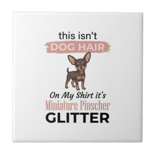 Carreau Conception de T-shirt de chien drôle à paillettes