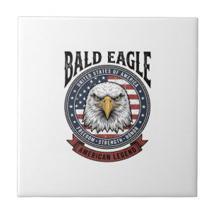 Carreau Conception de T-Shirt Patriotique Aigle Américain 