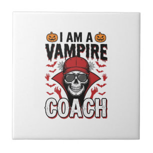 Carreau Conception de T-shirt vintage crâne Halloween Coac