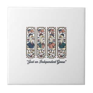 Carreau Conception de T-Shirt vintage patriotique d'oie in