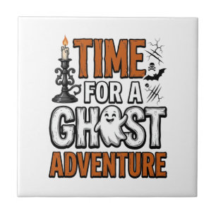 Carreau Conception de typographie vintage Halloween Ghost