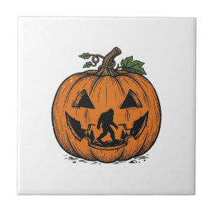 Carreau Conception de vecteur Halloween Citrouille Bigfoot
