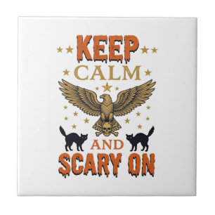 Carreau Conception de vecteur Halloween vintage effrayant 