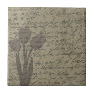 Carreau Conception des tulipes vintages