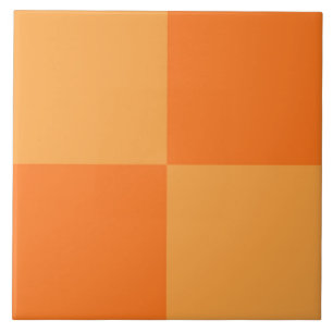 Carreau Conception du vérificateur orange clair et foncé