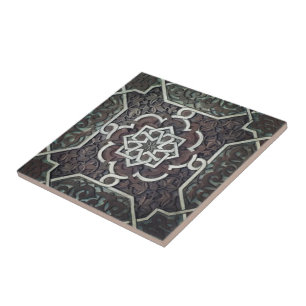 Carreau Conception fleurie de mosaïque d'Alhambra