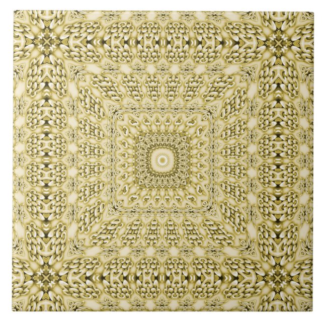 Carreau Conception florale de relief par cru de feuille (Devant)