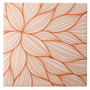 Carreau Conception florale orange