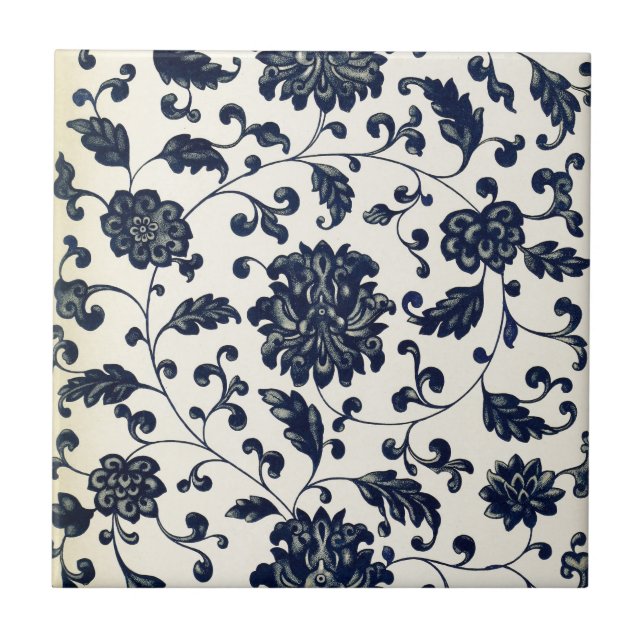 Carreau Conception florale vintage (Devant)