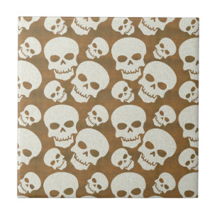 Carreau Conception graphique de motif de crâne
