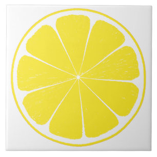 Carreau Conception jaune lumineuse de tranche d'agrumes de