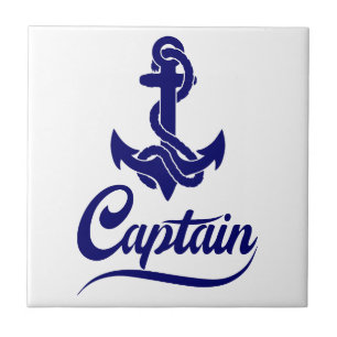 Carreau Conception nautique d'ancre de voilier capitaine