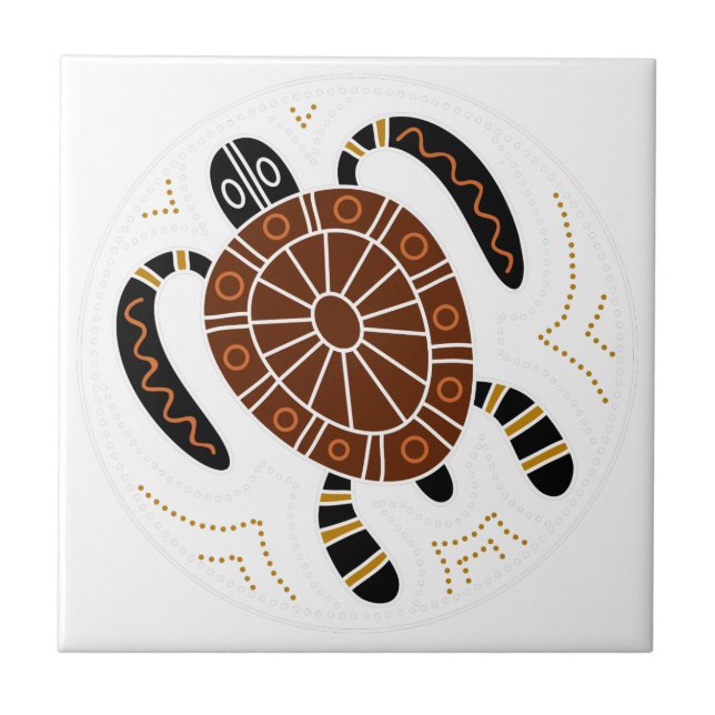 Carreau Conception pointillée par tortue (Devant)