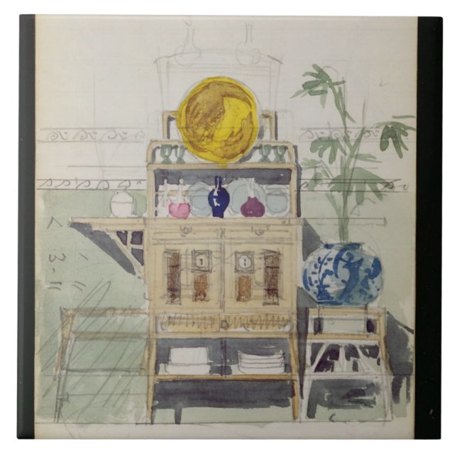 Carreau Conception pour un buffet, c.1860s-70s (la semaine (Devant)