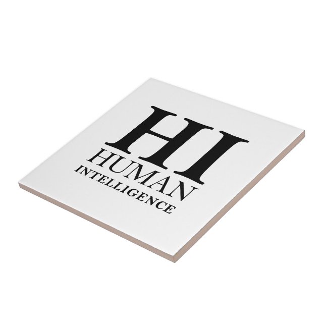 Carreau Conception typographique de l'humain contre l'IA (Côté)