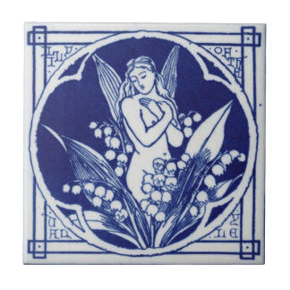 Carreau Conception vintage bleue et blanche de la tuile
