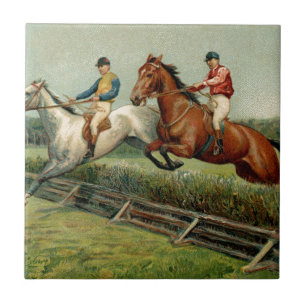 Carreau conception vintage de course de cheval