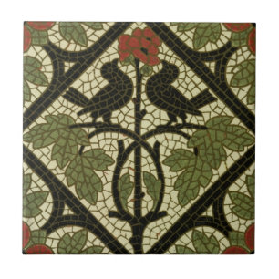Carreau Conception vintage de la tuile c1885 Mintons