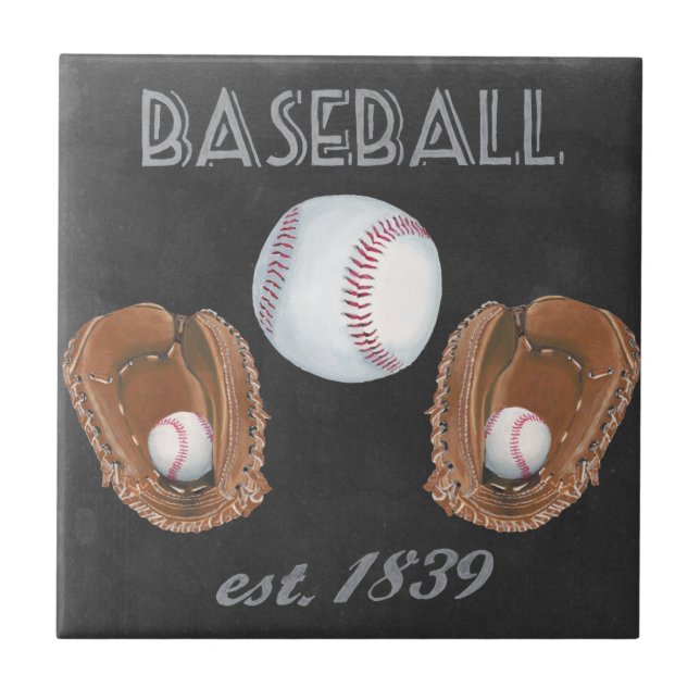 Carreau Conception vintage du tableau de baseball (Devant)