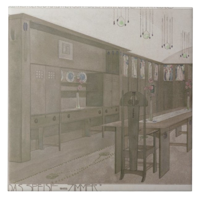 Carreau Concevez pour une salle à manger, 1901 (le litho (Devant)