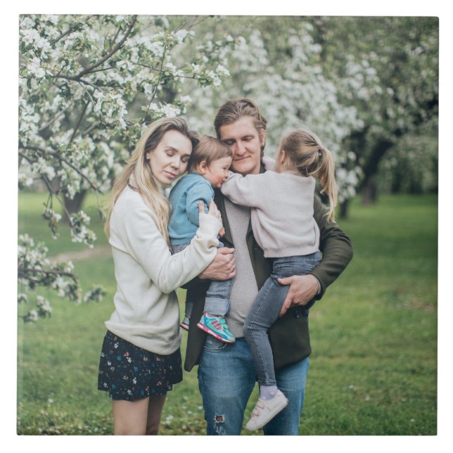 Carreau Concevez votre propre photo personnalisée (Devant)