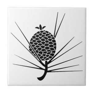 Carreau cône de pin aiguille