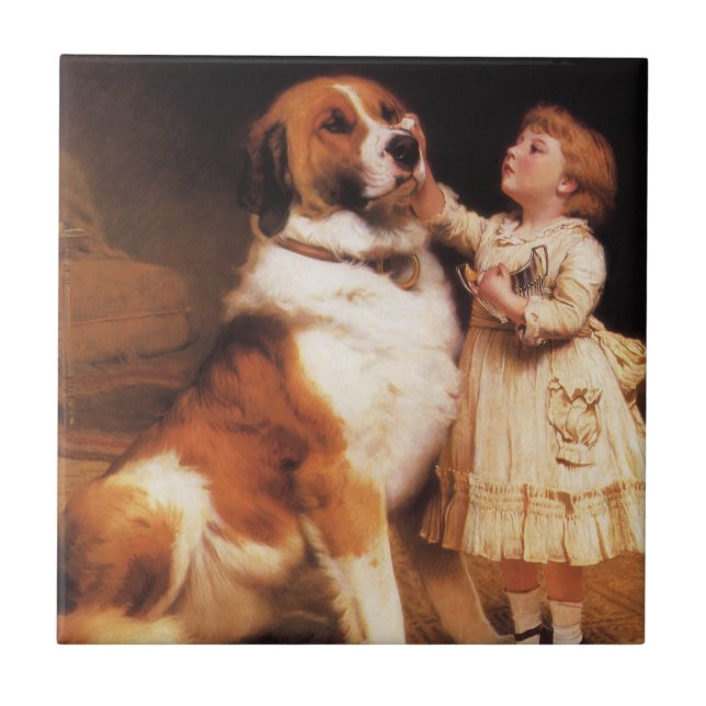 Carreau Confiance de Charles Burton Barber, Saint Bernard  (Devant)