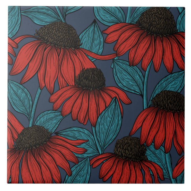 Carreau Confleurs rouges (Devant)