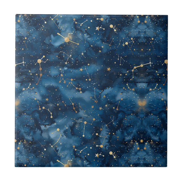 Carreau Constellation céleste - Nuit étoilée (7) (Devant)