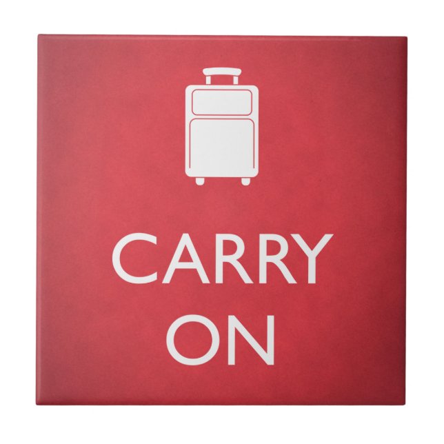 Carreau CONTINUEZ - Bagages - Rouge drôle (Devant)