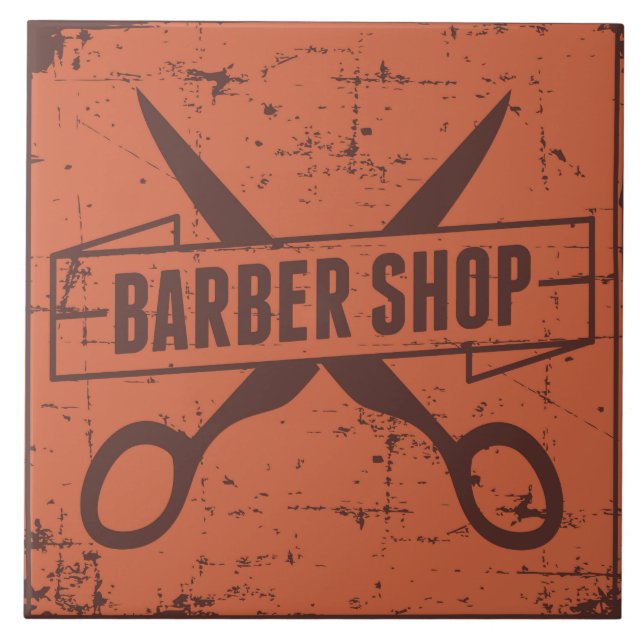 Carreau Cool Barber shop rétro (Devant)