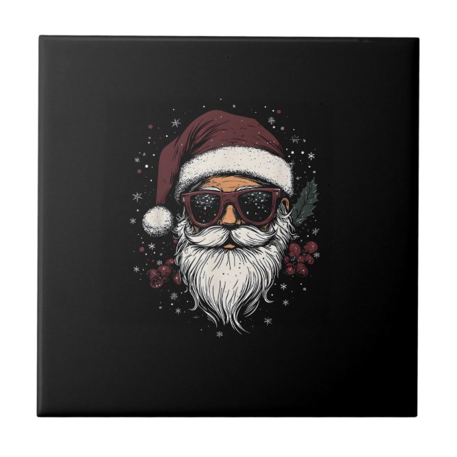 Carreau Cool Santa with Sunglasses Christmas (Devant)